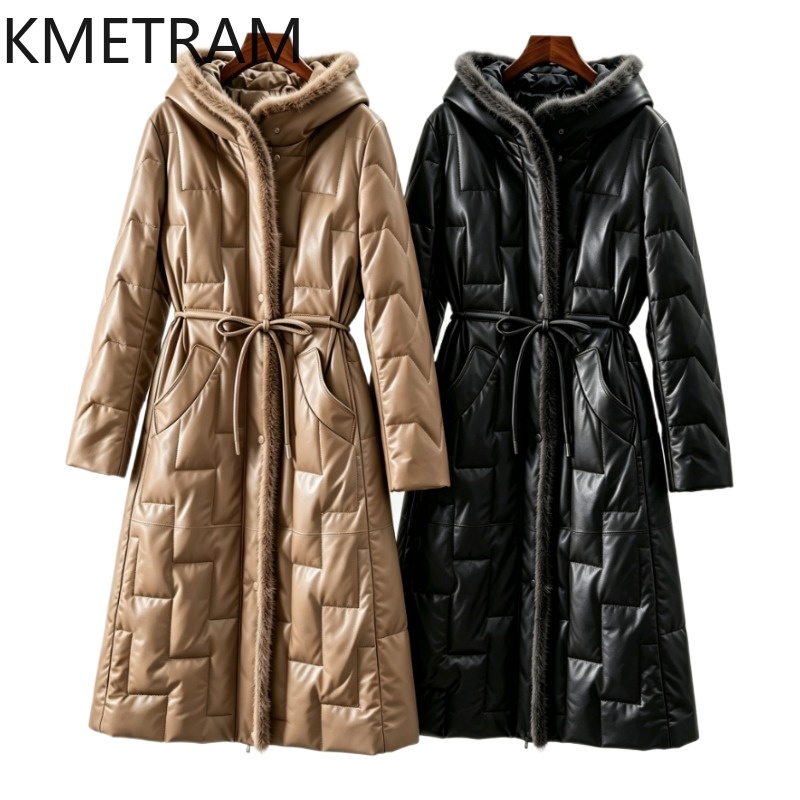 Puffer Jacket Women Down - KMETRAM Натуральные пуховики из овчины для