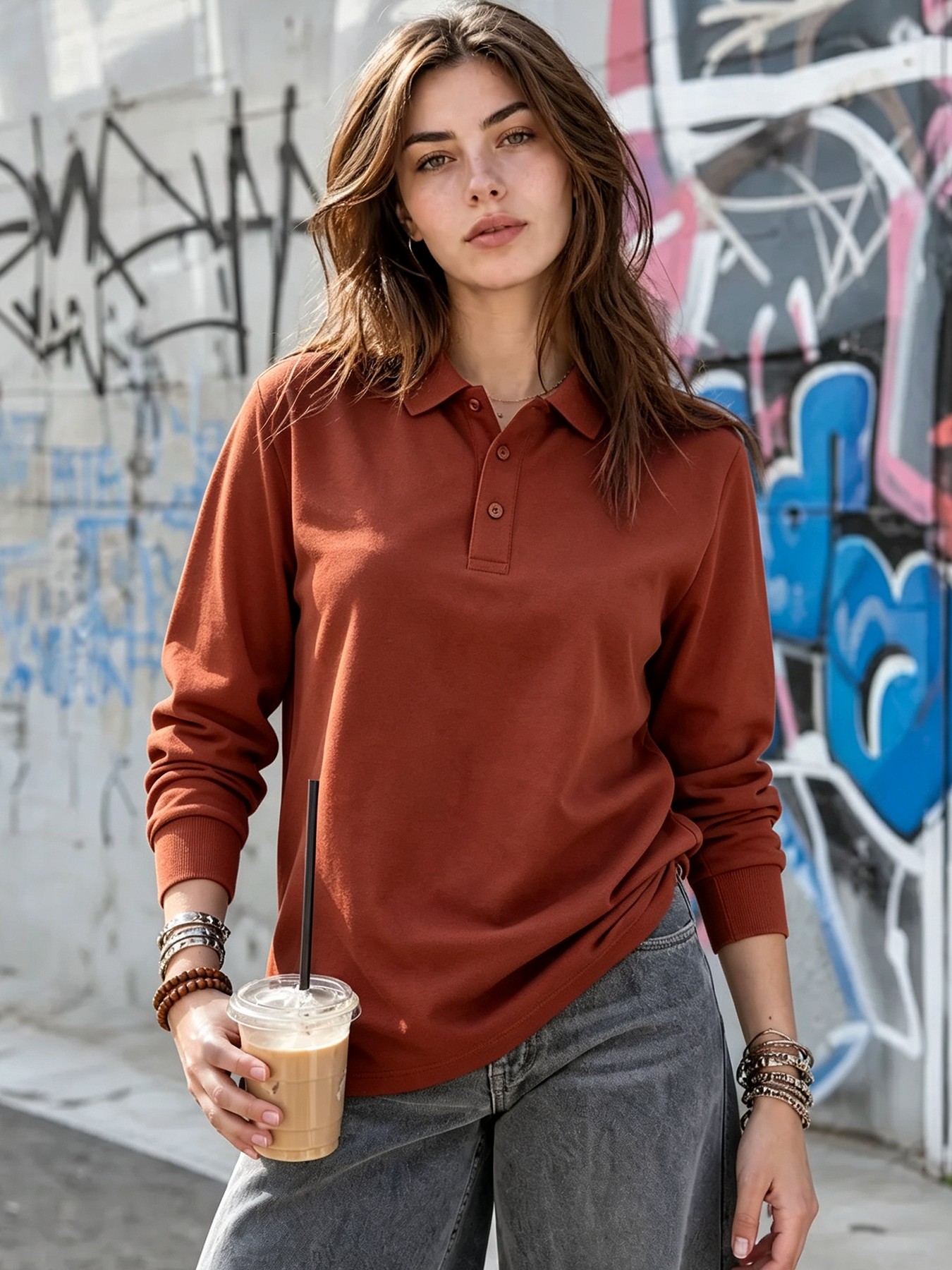 Winter Clothing Companies - Осенние однотонные женские топы, модные поло