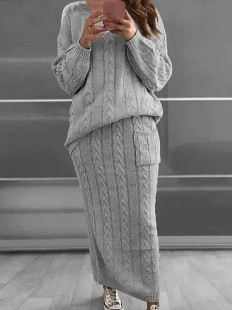 Winter Clothing Line - Модные вязаные комплекты свитеров для женщин,