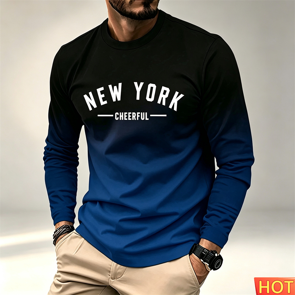 Winter Clothing New York - Новая осенне-зимняя мужская футболка с длинным