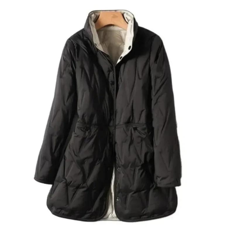 Женская двусторонняя тонкая пу – обзор и цена Puffer Jacket Women Down